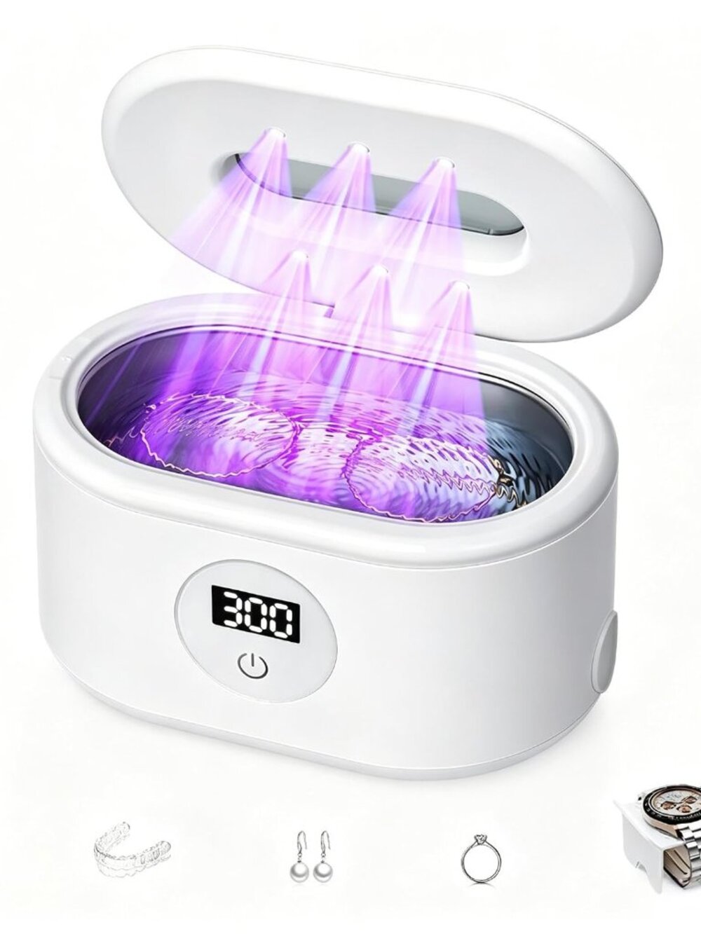 Ultrasonic Jewelry Cleaner Machine 48KHz, 20Oz